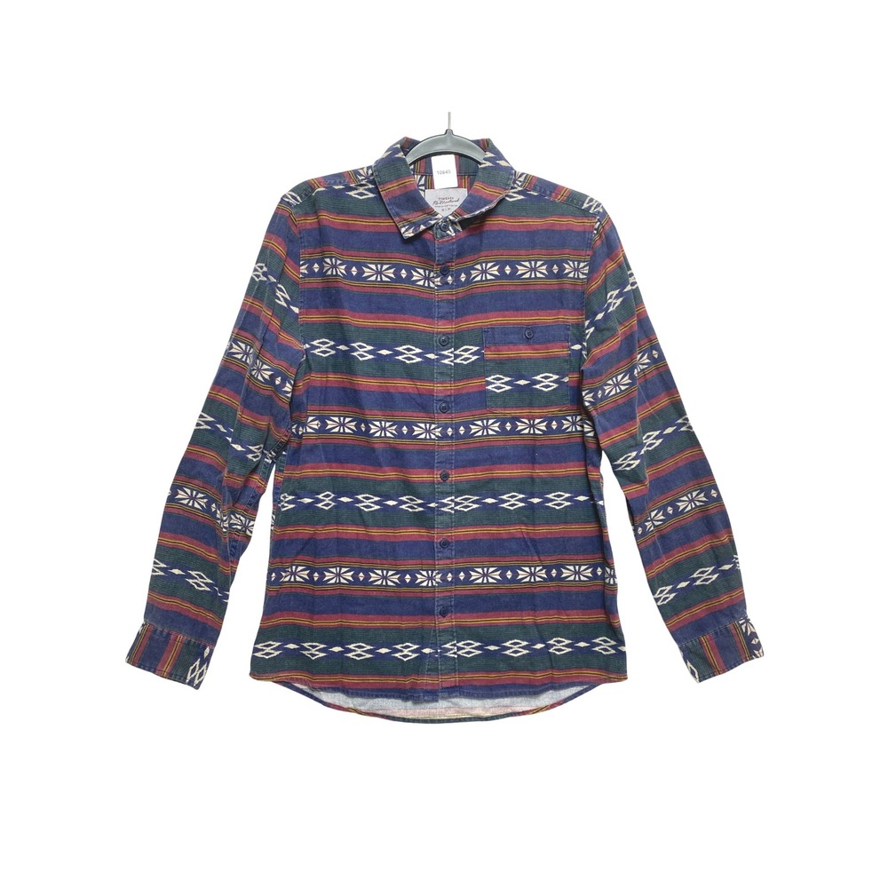 Cotton On Vintage Shirt Mens Small Blue Re-Mastered Southwestern Button Up